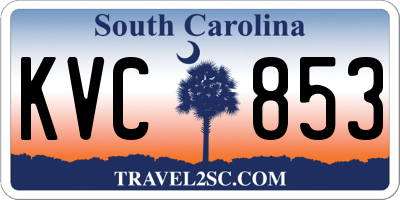 SC license plate KVC853
