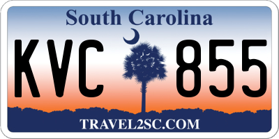 SC license plate KVC855