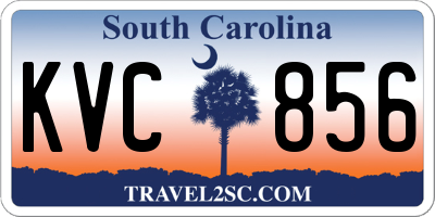 SC license plate KVC856