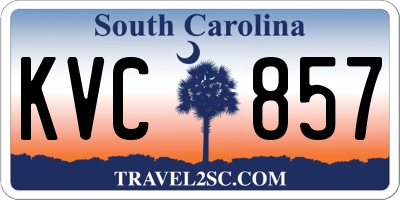 SC license plate KVC857