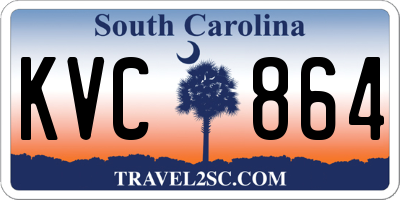 SC license plate KVC864