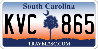 SC license plate KVC865