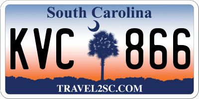 SC license plate KVC866