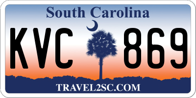 SC license plate KVC869