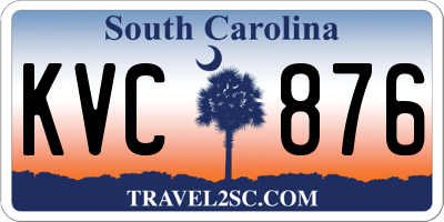 SC license plate KVC876