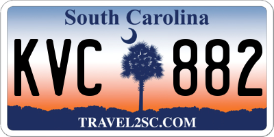 SC license plate KVC882