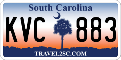 SC license plate KVC883