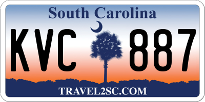 SC license plate KVC887