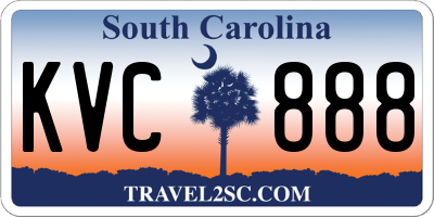 SC license plate KVC888