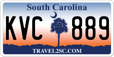 SC license plate KVC889