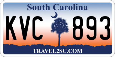 SC license plate KVC893