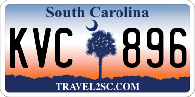 SC license plate KVC896