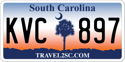 SC license plate KVC897