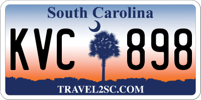 SC license plate KVC898