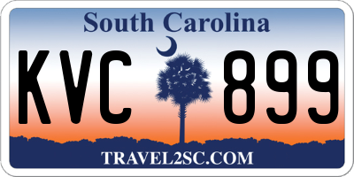 SC license plate KVC899