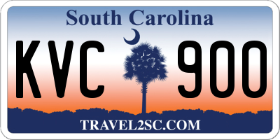 SC license plate KVC900