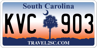 SC license plate KVC903