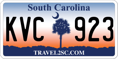 SC license plate KVC923