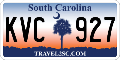 SC license plate KVC927