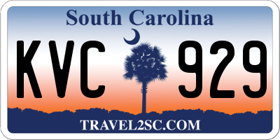 SC license plate KVC929