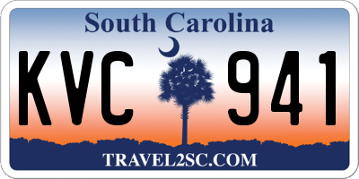 SC license plate KVC941