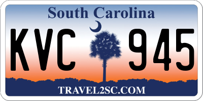 SC license plate KVC945