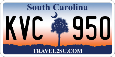 SC license plate KVC950