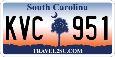 SC license plate KVC951