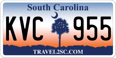 SC license plate KVC955
