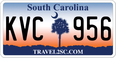 SC license plate KVC956
