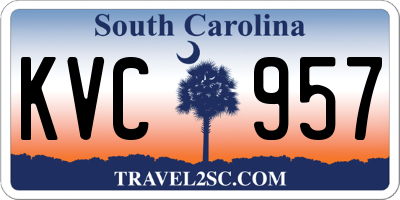 SC license plate KVC957