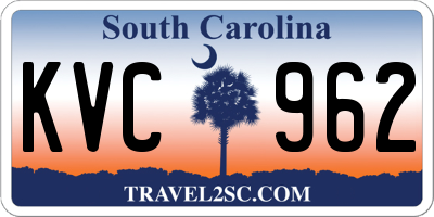 SC license plate KVC962