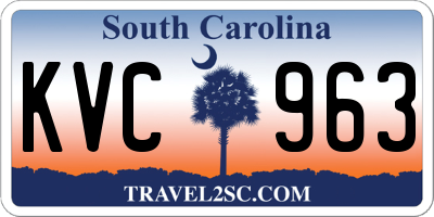 SC license plate KVC963