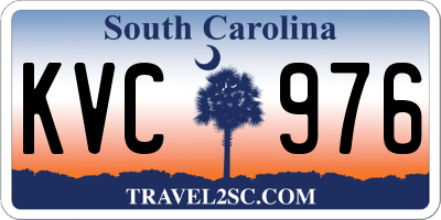 SC license plate KVC976