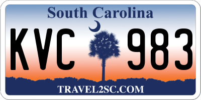 SC license plate KVC983