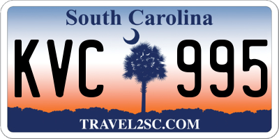 SC license plate KVC995