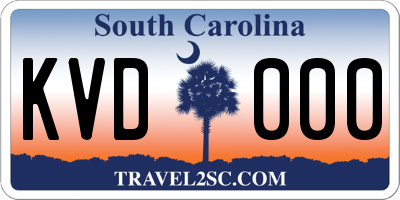 SC license plate KVD000
