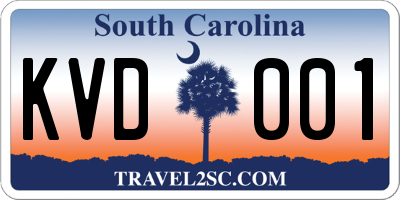 SC license plate KVD001