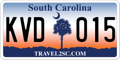 SC license plate KVD015