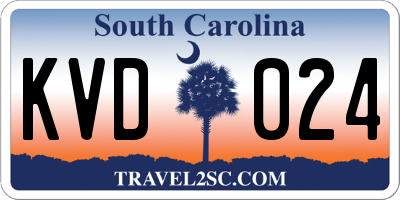 SC license plate KVD024