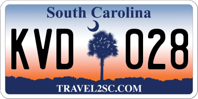 SC license plate KVD028
