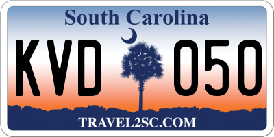 SC license plate KVD050