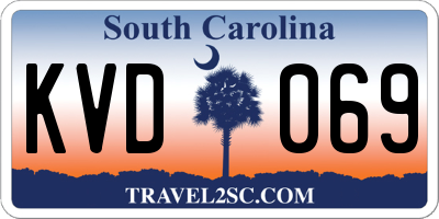 SC license plate KVD069