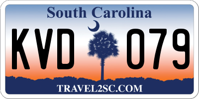 SC license plate KVD079