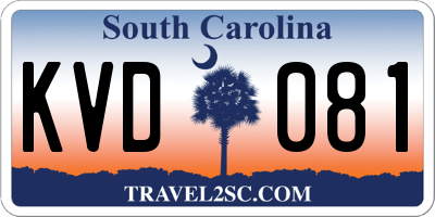 SC license plate KVD081