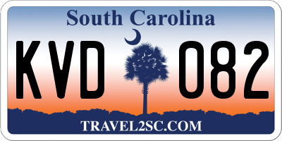 SC license plate KVD082