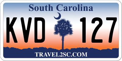SC license plate KVD127