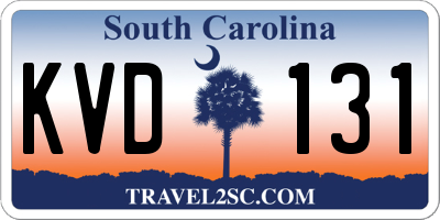 SC license plate KVD131