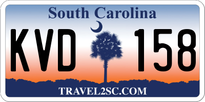 SC license plate KVD158