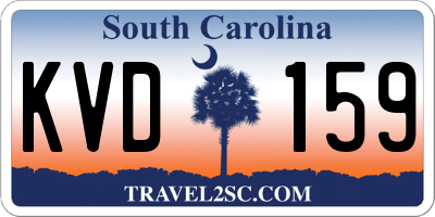 SC license plate KVD159